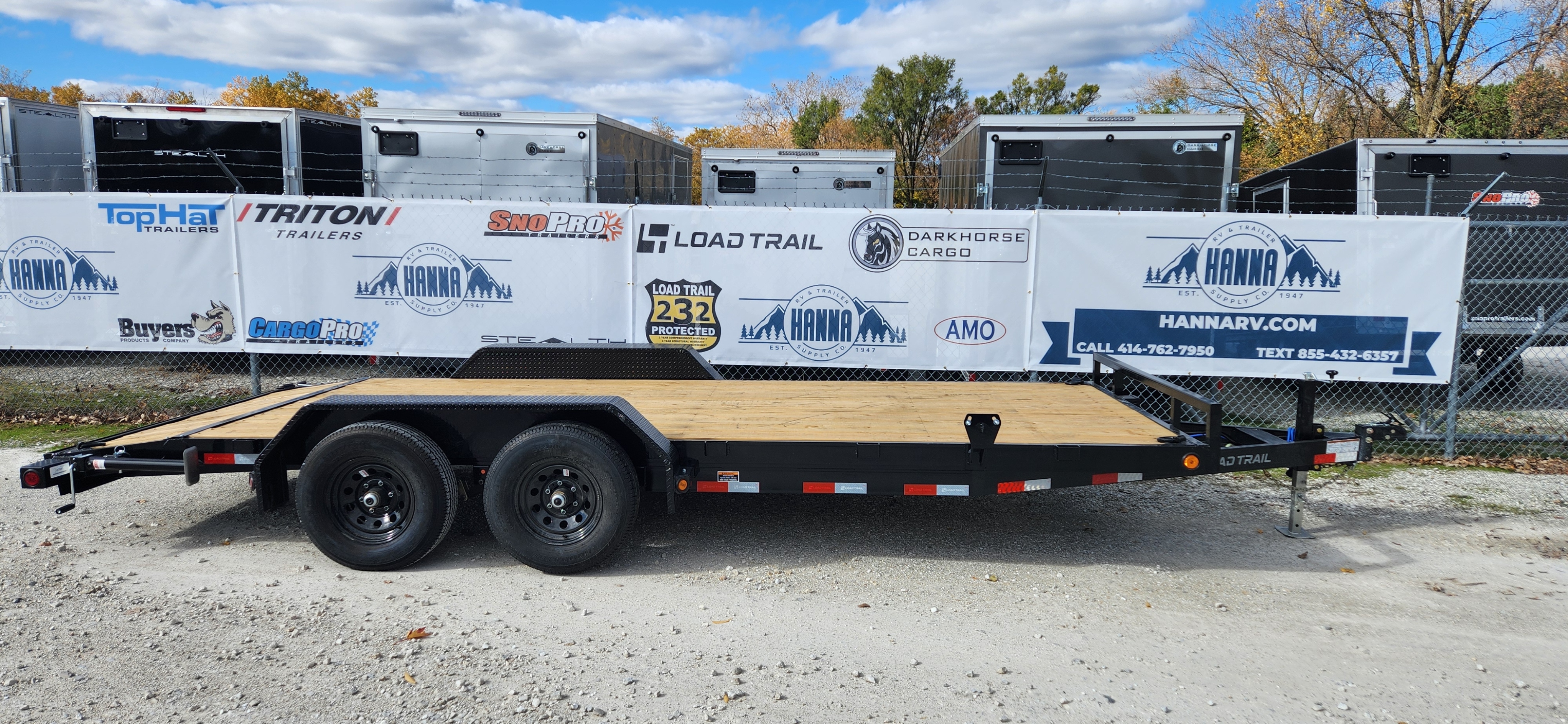 Load Trail 83" X 18' Tandem Axle 10,000 Lb Steel Car Hauler / Equipment Trailer with Slide In Ramps